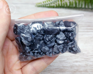 Snowflake Obsidian Crystal Chips 50g