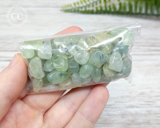 Prehnite with Epidote Crystal Chips 50g