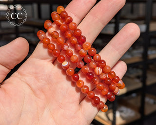 Carnelian 6mm Beaded Bracelets on hand