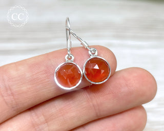 Carnelian Silver Earrings #1