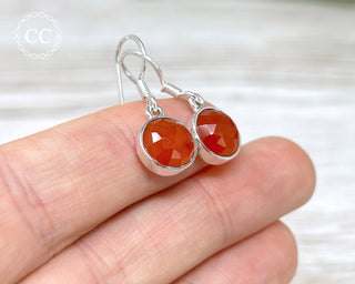 Carnelian Silver Earrings #1