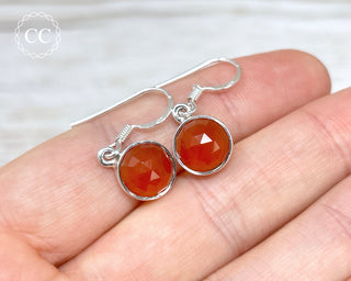 Carnelian Silver Earrings #1