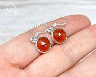 Carnelian Silver Earrings #1