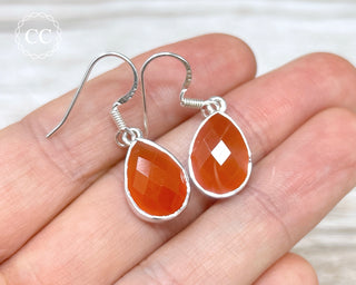 Carnelian Silver Earrings #2