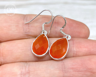 Carnelian Silver Earrings #2