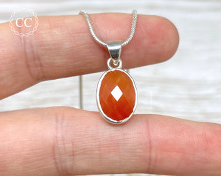 Carnelian Silver Necklace #1