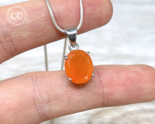 Carnelian Silver Necklace #2