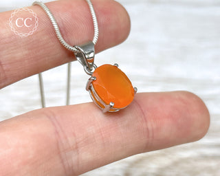 Carnelian Silver Necklace #2