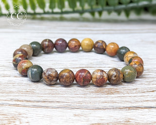 Cherry Creek Jasper 8mm Beaded Bracelet