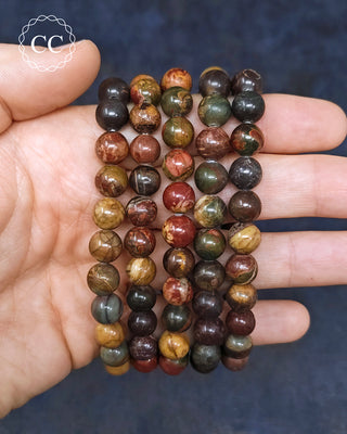 Cherry Creek Jasper 8mm Beaded Bracelet