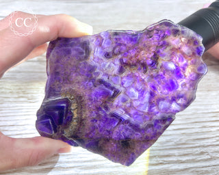 Chevron Amethyst Slice #1