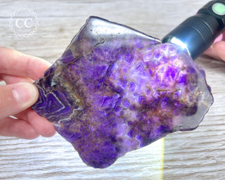 Chevron Amethyst Slice #1
