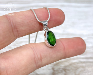 Chrome Diopside Silver Necklace #1