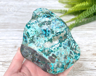 Chrysocolla, Dioptase & Calcite Polished #1