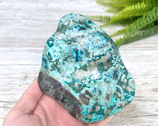 Chrysocolla, Dioptase & Calcite Polished #1