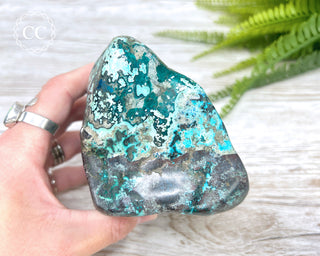 Chrysocolla, Dioptase & Calcite Polished #1