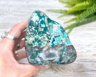 Chrysocolla, Dioptase & Calcite Polished #1