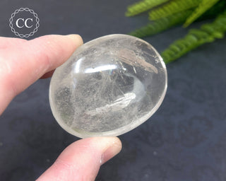 Clear Quartz Chunky Palm Stone #1