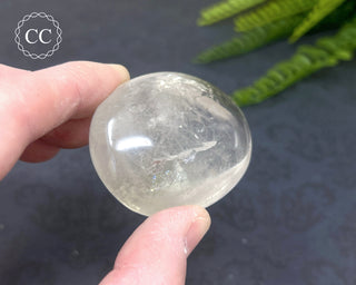 Clear Quartz Chunky Palm Stone #1