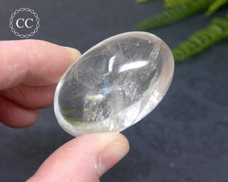 Clear Quartz Chunky Palm Stone #6