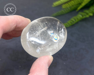 Clear Quartz Chunky Palm Stone #1