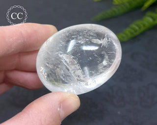 Clear Quartz Chunky Palm Stone #9