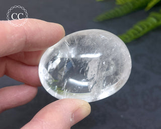 Clear Quartz Chunky Palm Stone #9