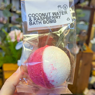 Coconut & Raspberry Bath Bomb