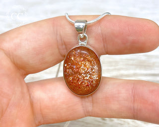 Confetti Sunstone Silver Necklace #3