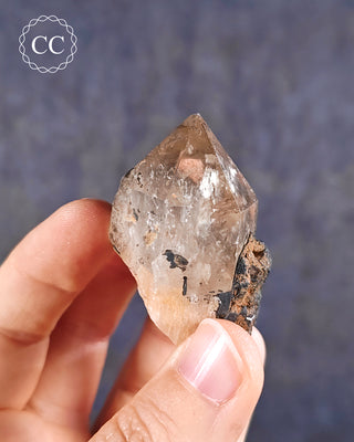 Natural Congo Citrine Crystal in hand