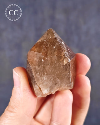 Natural Congo Citrine Crystal in hand