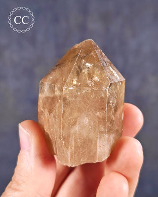 Natural Congo Citrine Crystal in hand