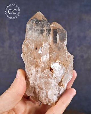 Natural Congo Citrine Crystal in hand