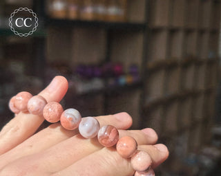 Cotton Candy Agate Beaded Bracelet
