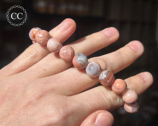 Cotton Candy Agate Beaded Bracelet