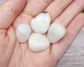 Cryolite Tumbled Crystals in hand