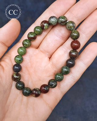 Dragons Blood Jasper 8mm Beaded Bracelet