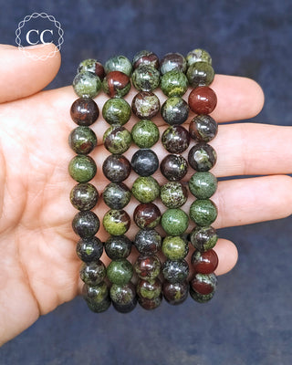Dragons Blood Jasper 8mm Beaded Bracelet