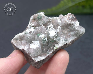 Druzy Quartz, Malachite and Cobalto Calcite Specimen #1