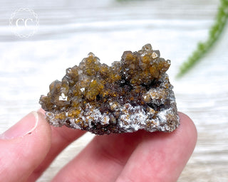 Druzy Quartz over Limonite - Morocco #1