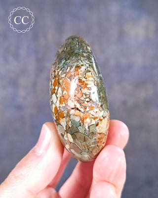 Eggshell Jasper | Ibis Jasper Palm Stone #2