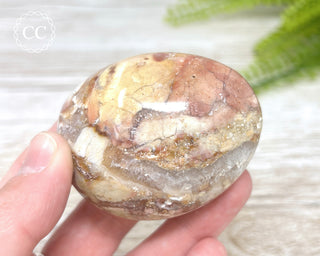 Eggshell Jasper | Ibis Jasper Chunky Palm Stone #5