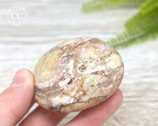 Eggshell Jasper | Ibis Jasper Chunky Palm Stone #5