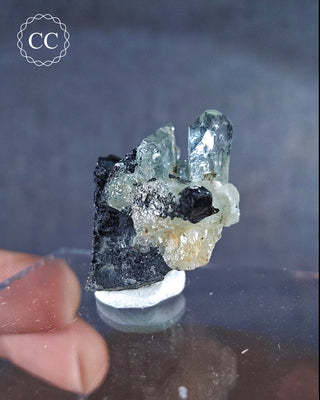 Aquamarine & Black Tourmaline - Namibia #2