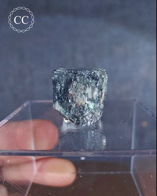 Aquamarine specimen with Black Tourmaline from Erongo in Namibia.