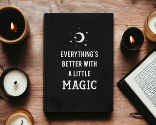 Better With Magic Black Velvet Notebook