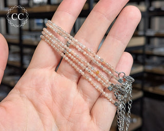 Sunstone & Moonstone Faceted Bracelet