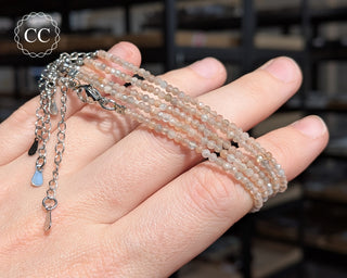 Sunstone & Moonstone Faceted Bracelet