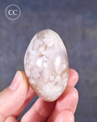 Flower Agate Chunky Palm Stone #5