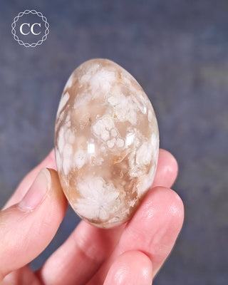Flower Agate Chunky Palm Stone #5